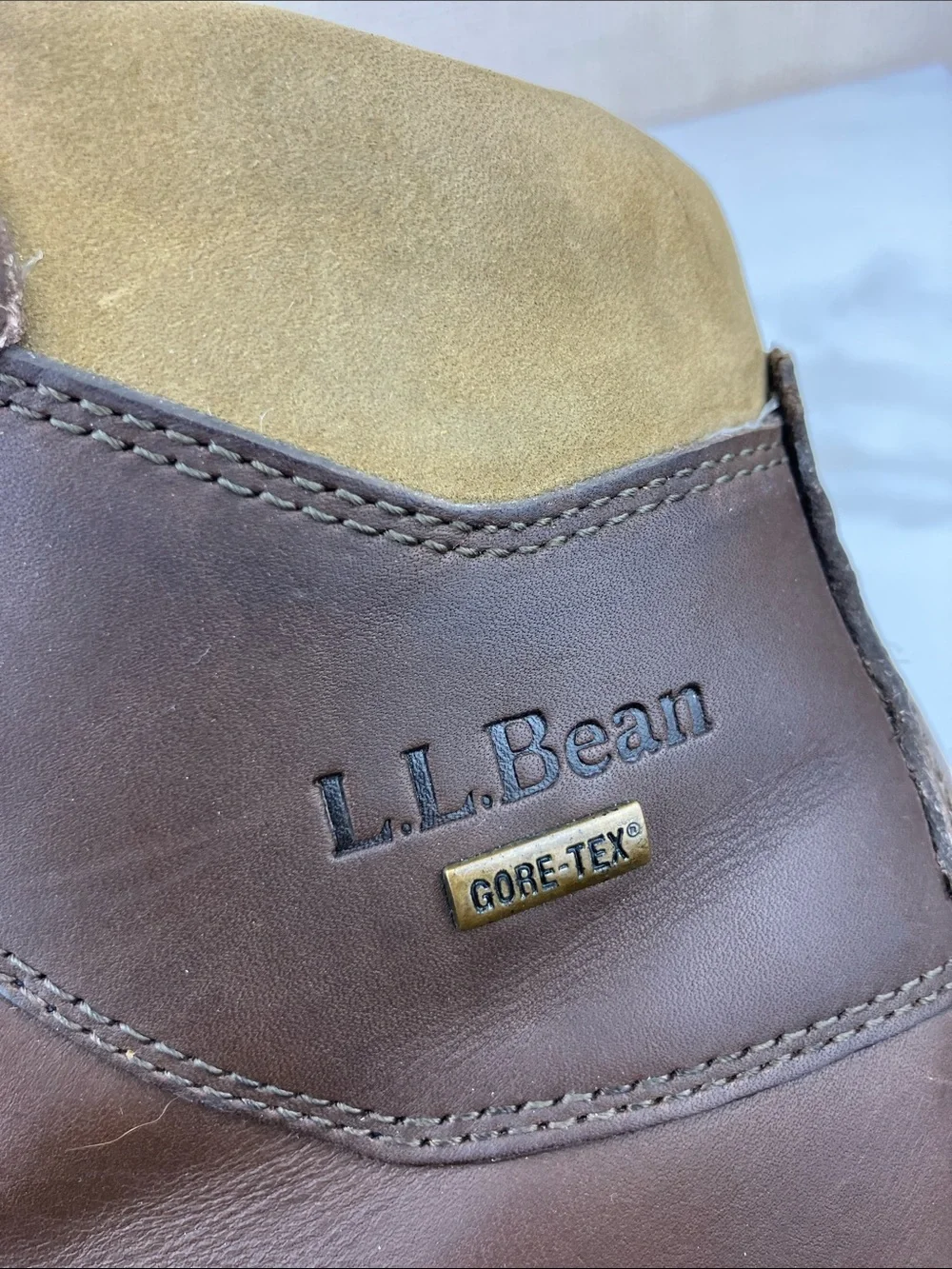 LL Bean GTX Leather Mid Hiking Boots FLAW